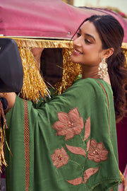 Luxury Muslin Silk Applique Patchwork Festive Wear Salwar Suit